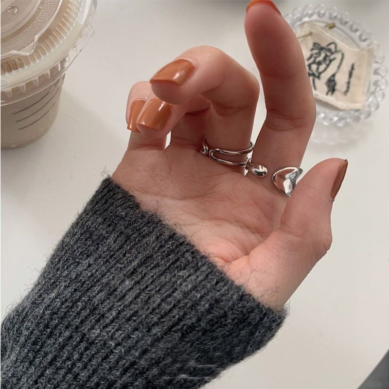 Smooth Open Cross Band Ring