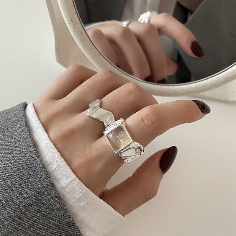 Cube Charm Adjustable Ring