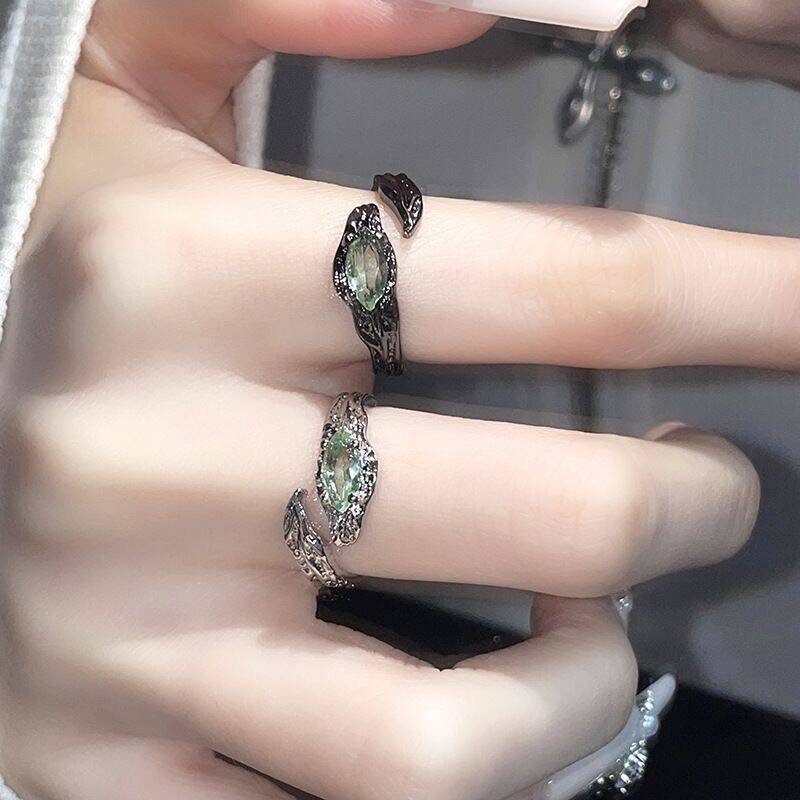 Zircon Snake Ring Set of 2