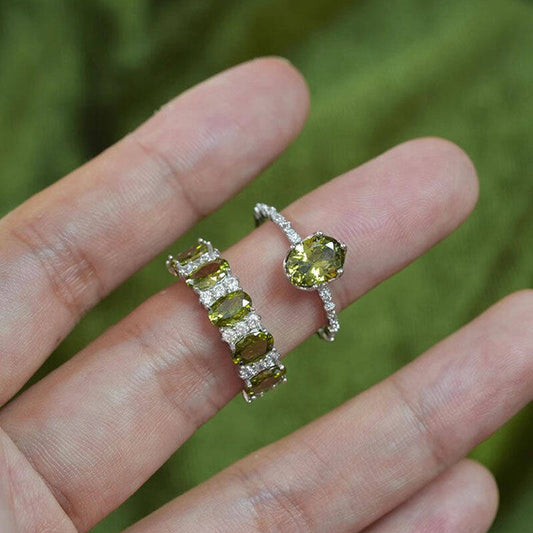 Norwegian Forest Zircon Ring Set