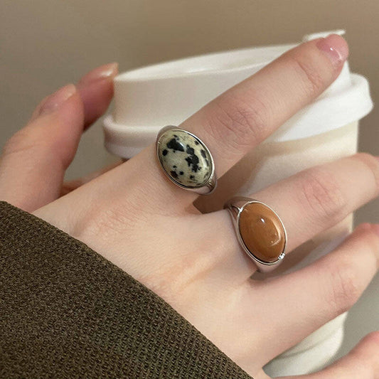 Natural Stone Open Band Ring