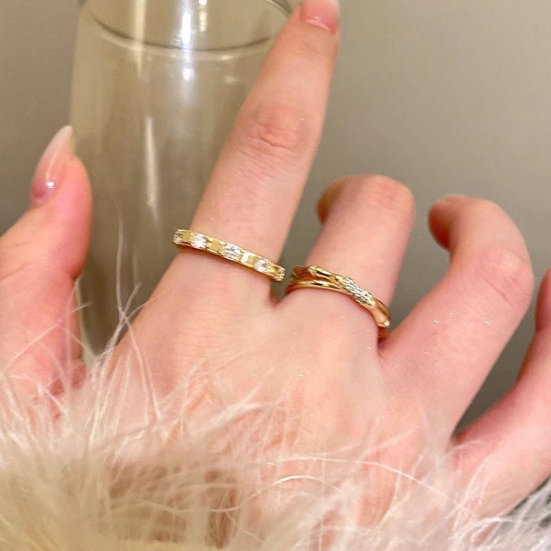 Luxury Sparkling Open Band Ring