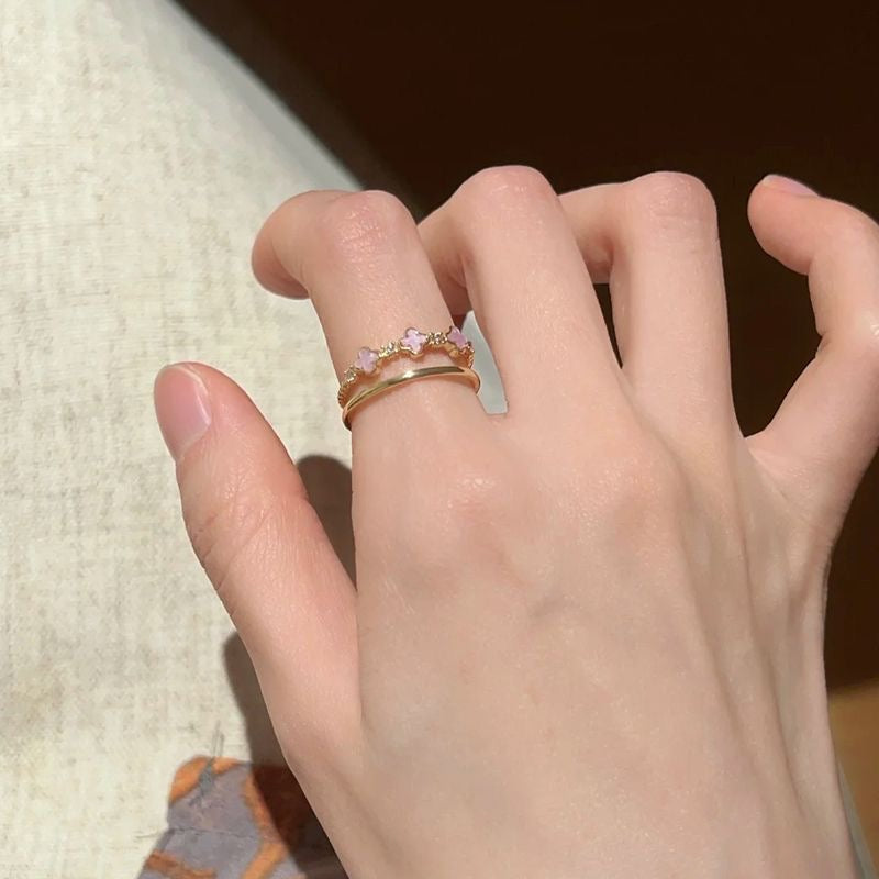 Versatile Floral Ring Set
