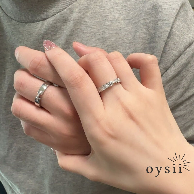 Eternal Bond — Vintage Full Diamond Couple Ring