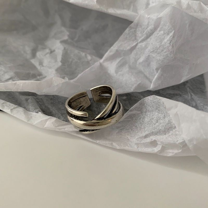 Vintage Oxidized Ring Set of 3