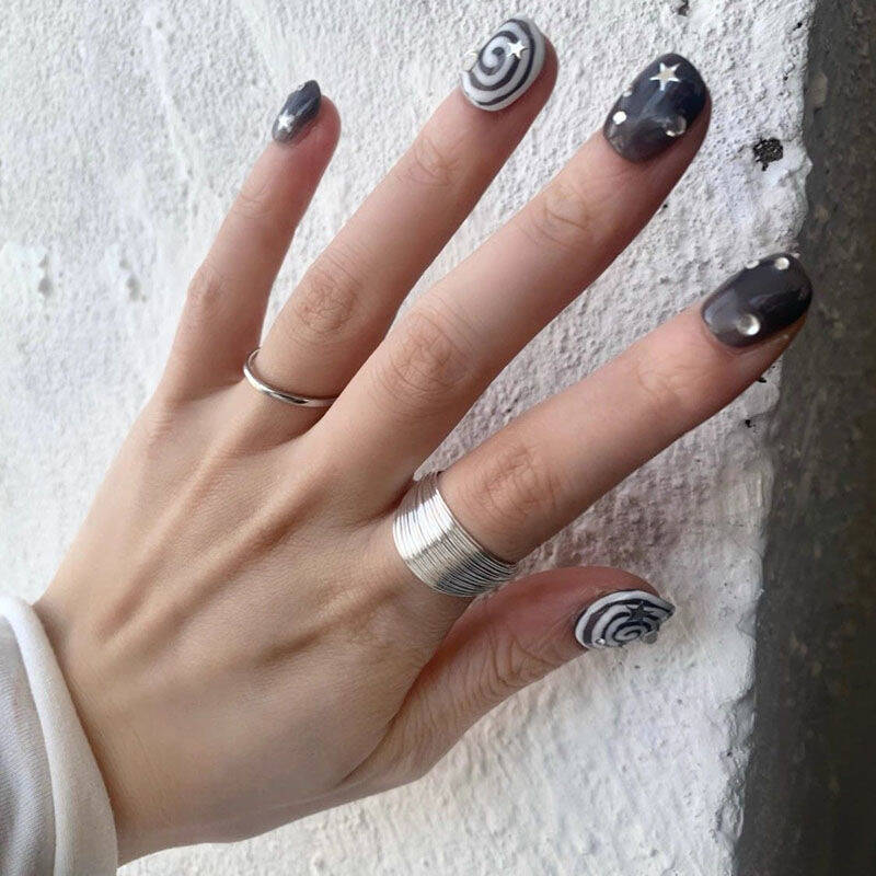 Minimalist Multi-Line Open Ring