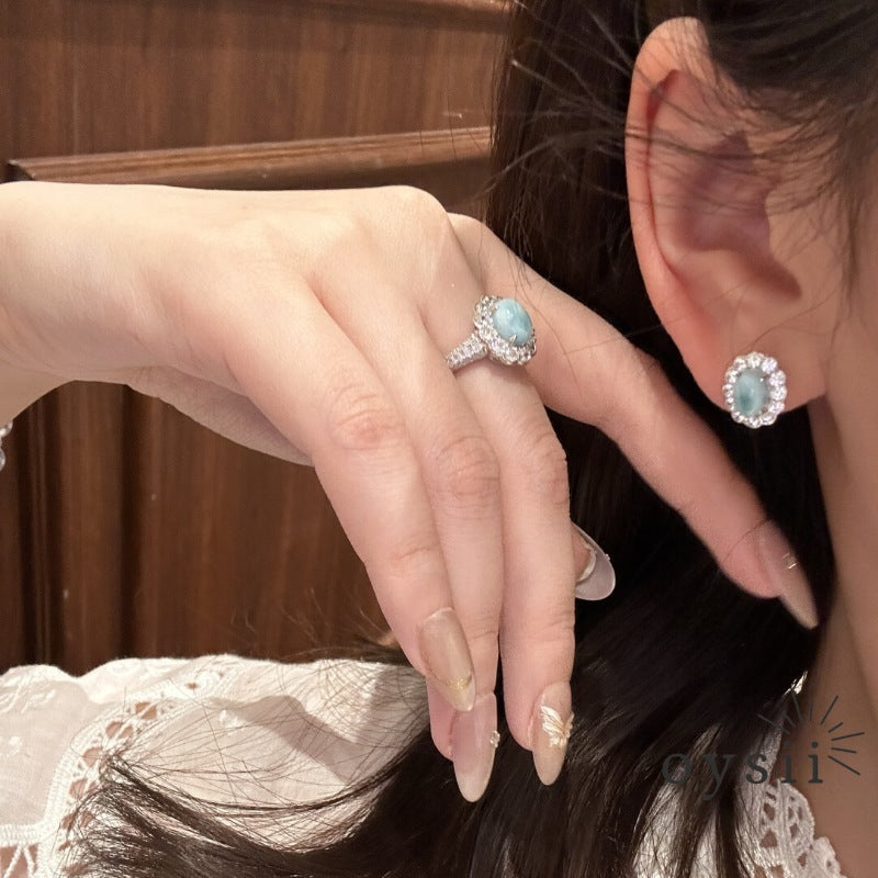 Ocean Aura – Pavé Zirconite & Sea Stone Set