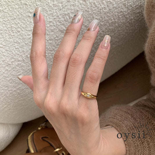 Stellar Echo – Octagram Diamond Ring