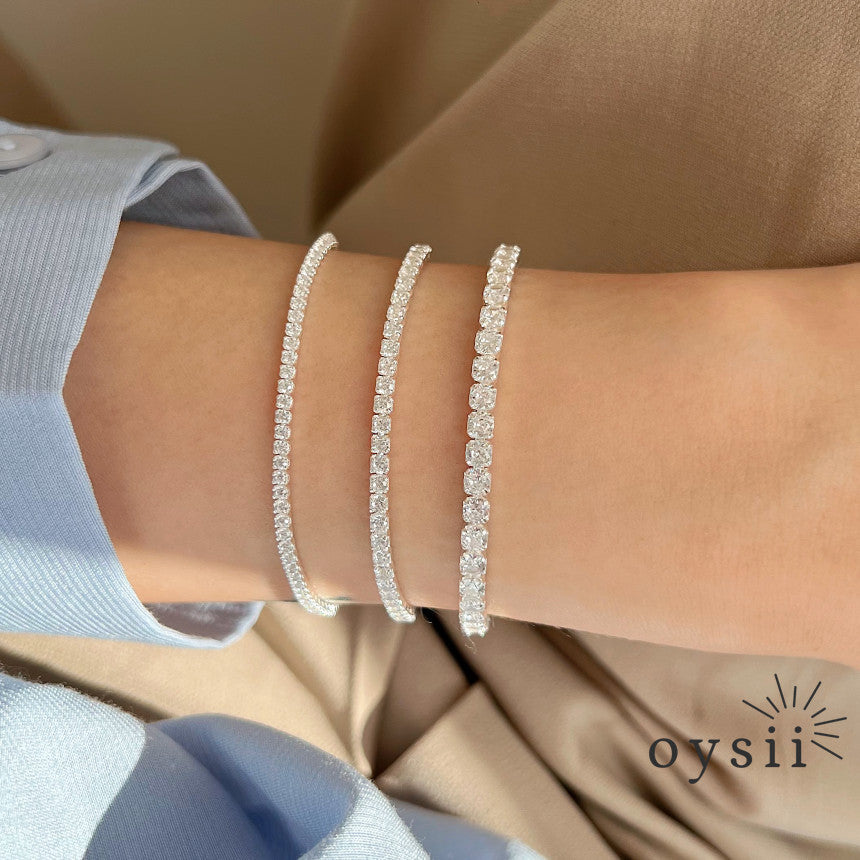 Radiant Charm — S925 Silver Pavé Claw Bracelet