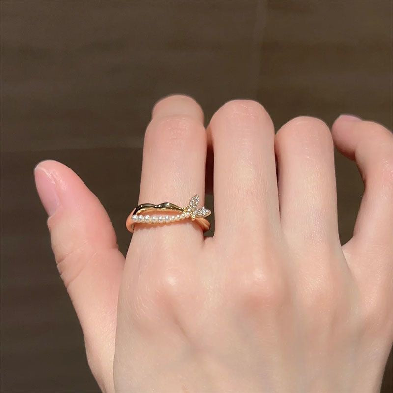 Butterfly Aesthetic Ring Set