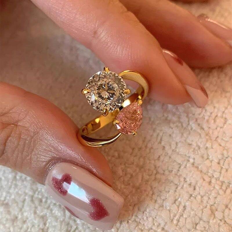 Dopamine Full Pavé Ring Set