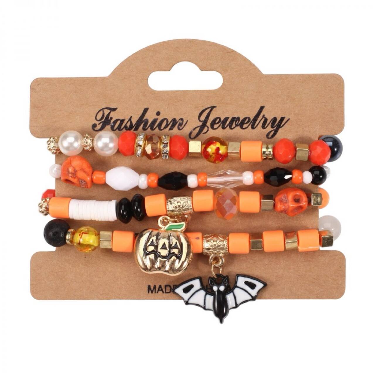 Halloween Pumpkin Layered Bracelet
