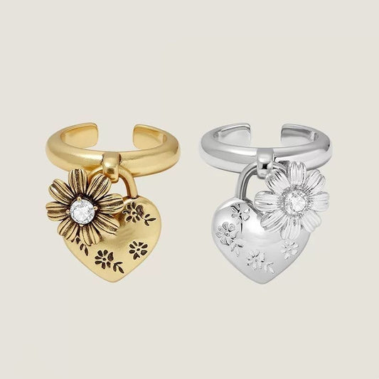 Floral Heart Ring