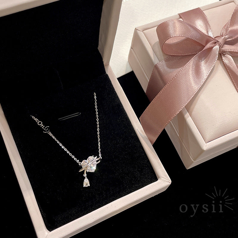 Heart Whisper — S925 Silver Love Zircon Necklace