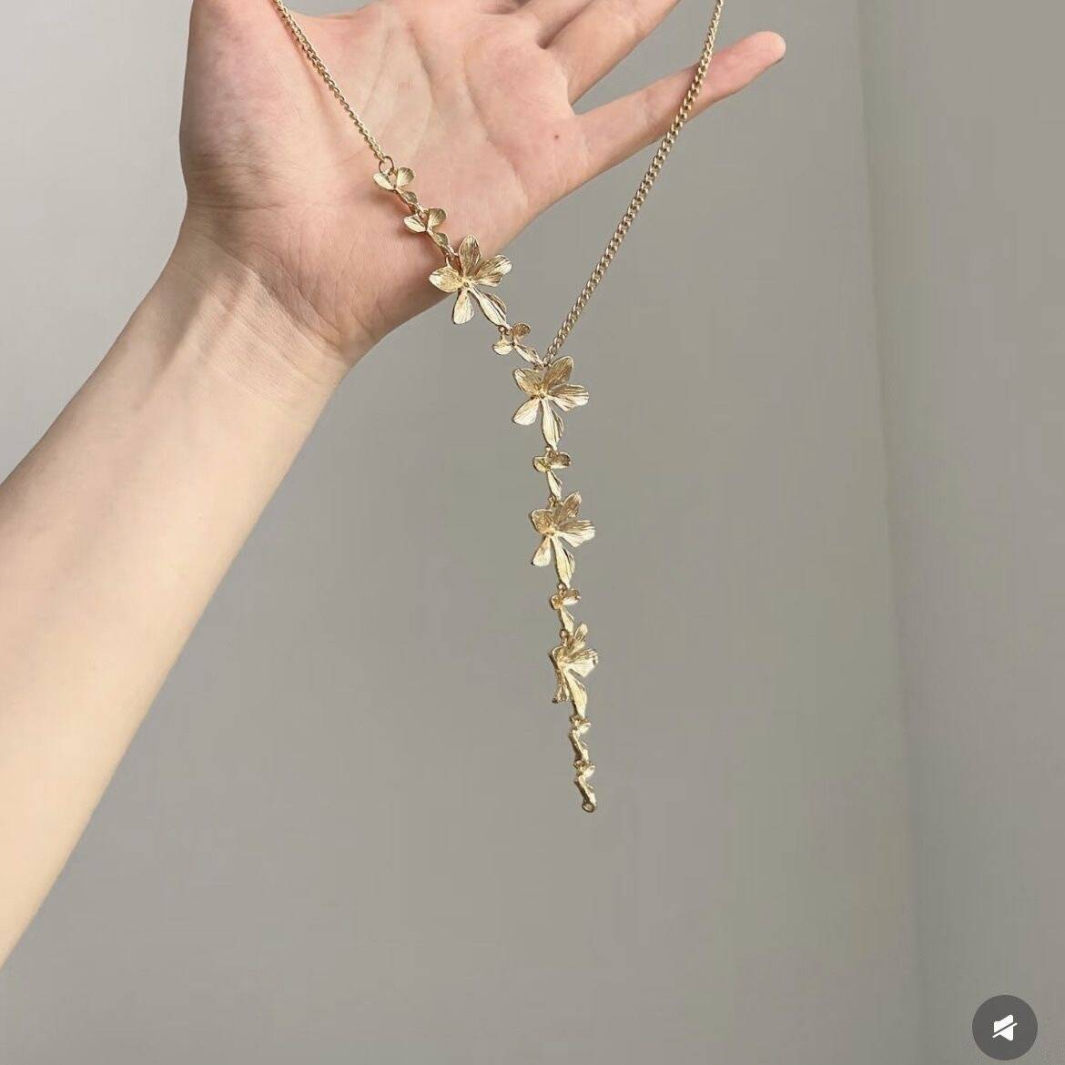 Gold Floral Necklace