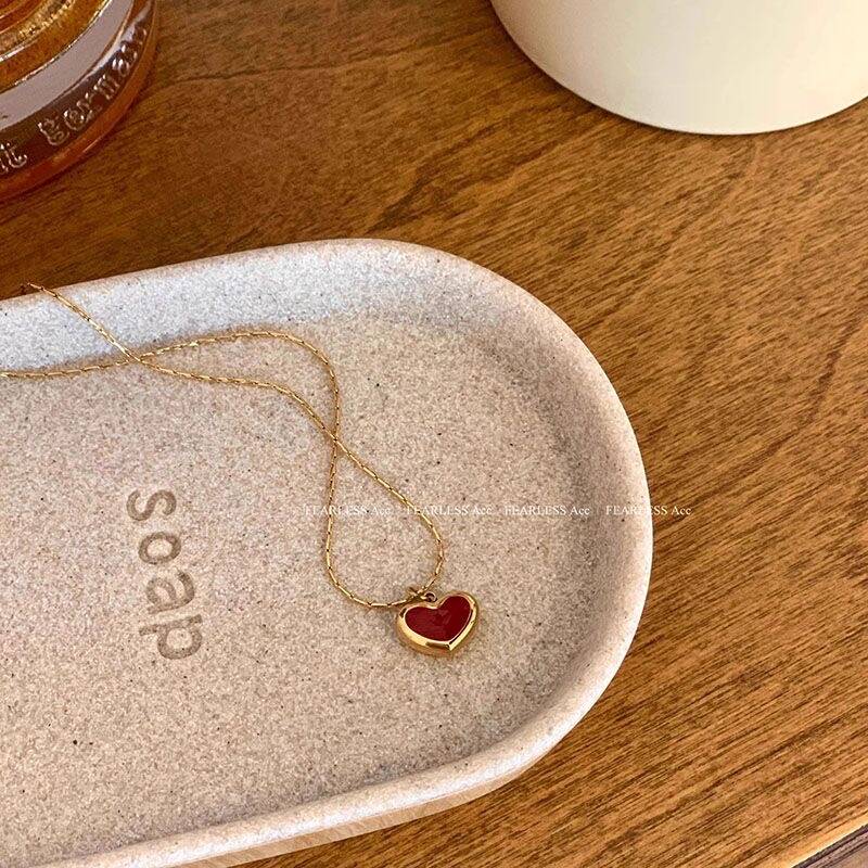 Red Heart Pendant Necklace