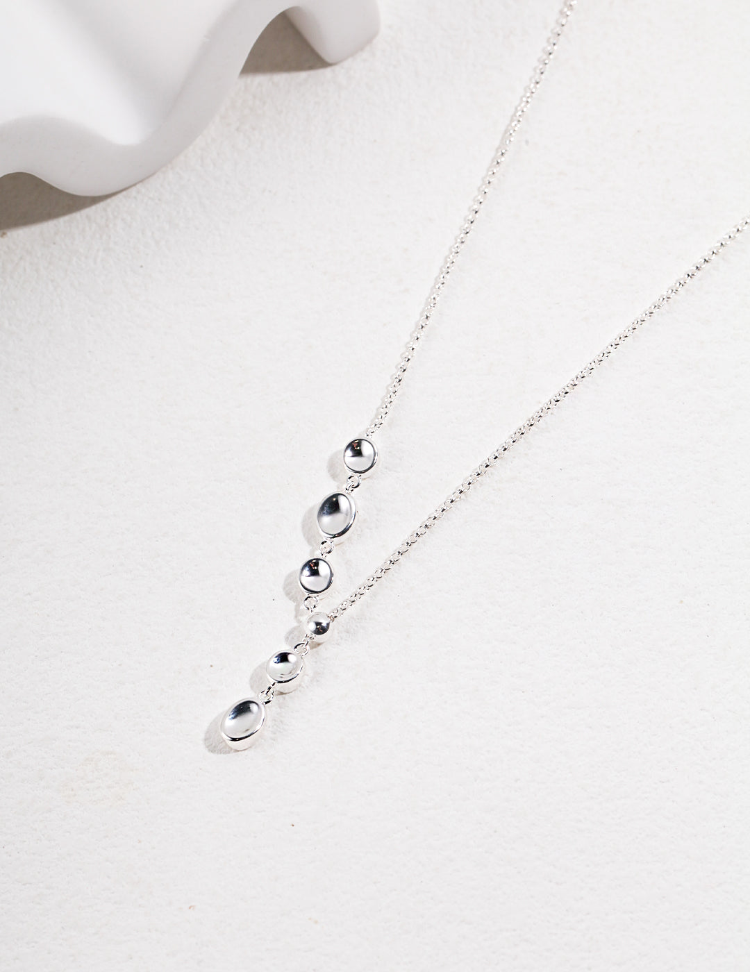 925 silver versatile necklace set with short and long chains for women
