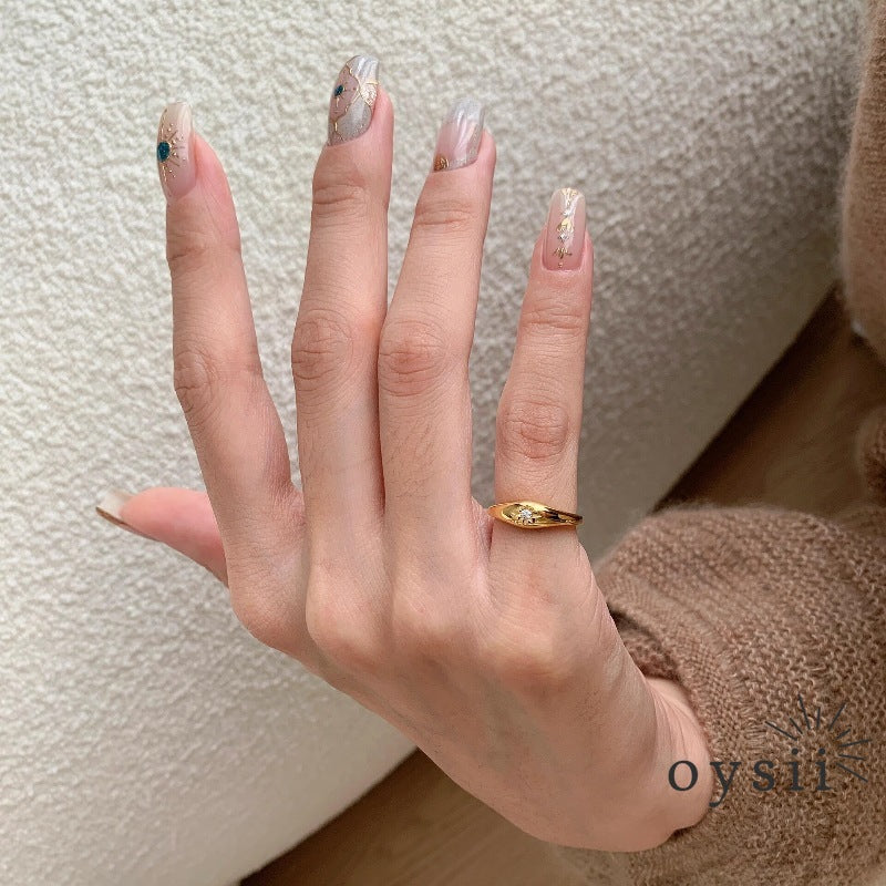 Stellar Echo – Octagram Diamond Ring