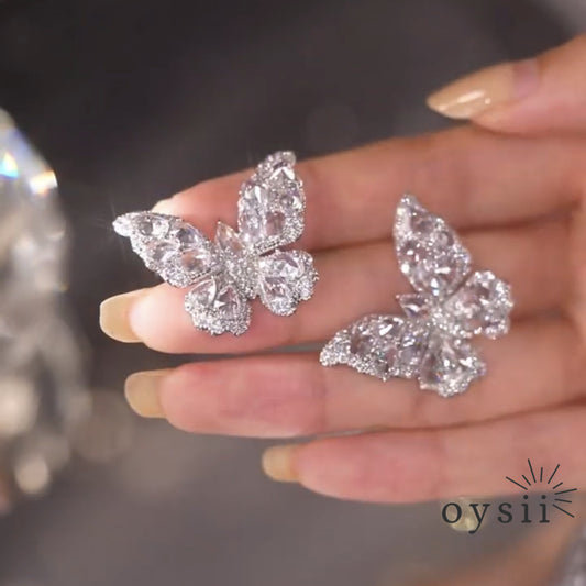 Aurora Wings – Diamond Butterfly Earrings