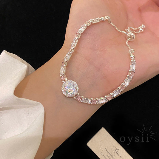 Rainbow Glow – Pavé Crystal Adjustable Bracelet