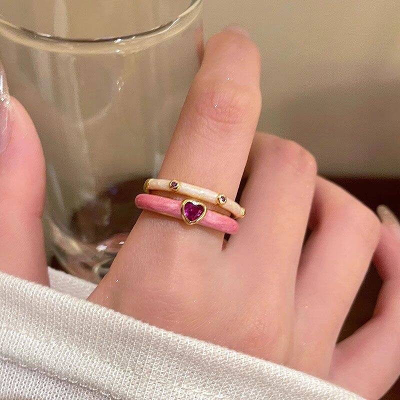 Macaron Zircon Accent Ring