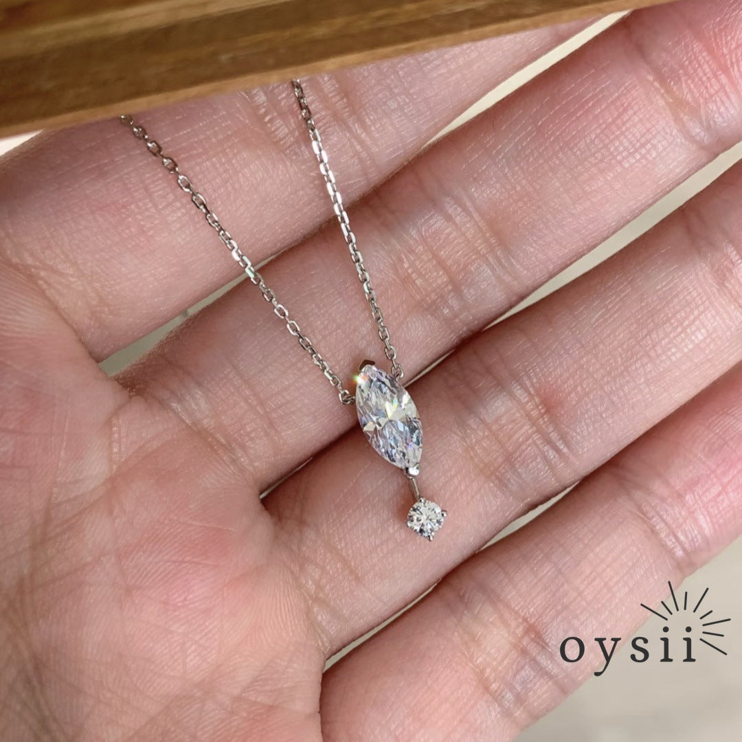 Tear of Elegance — Marquise Zircon Necklace