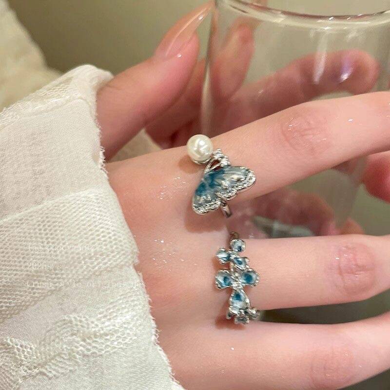 Blue Elegant Stackable Ring