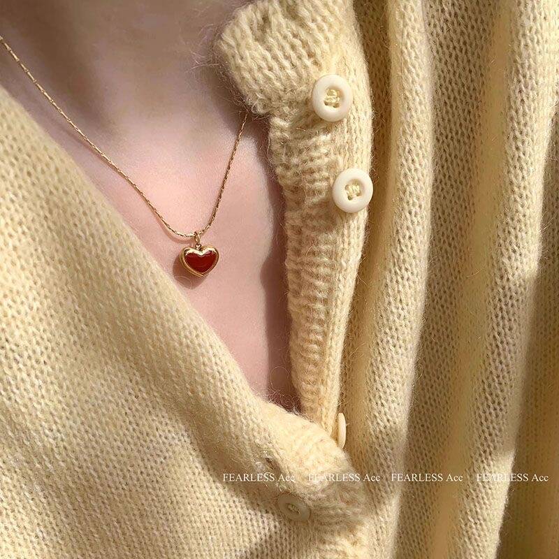 Red Heart Pendant Necklace