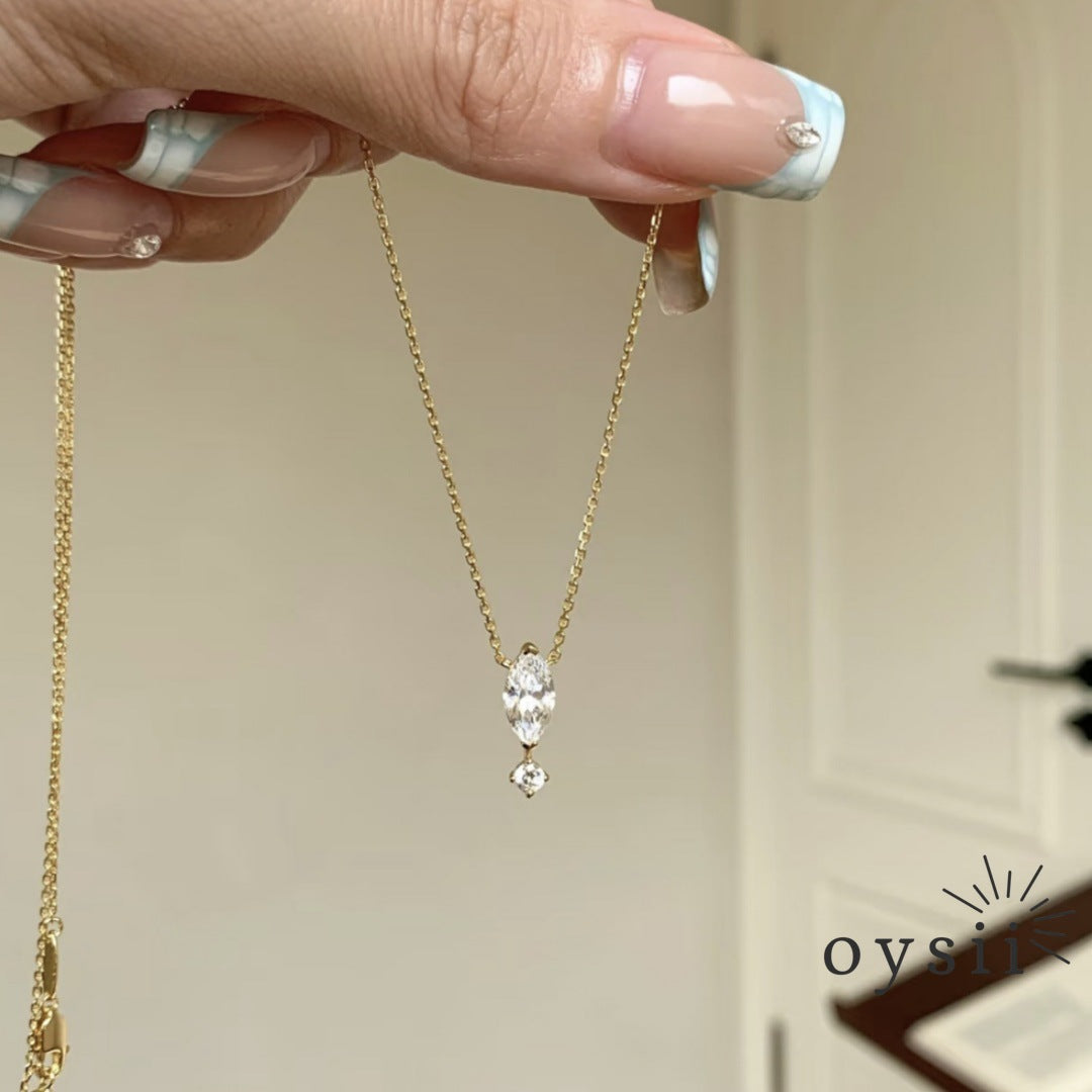Tear of Elegance — Marquise Zircon Necklace