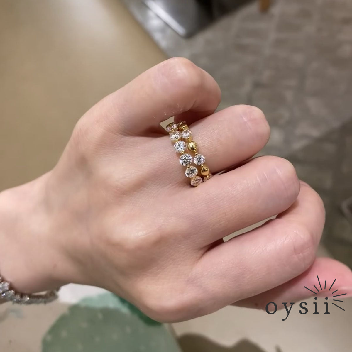 Étoile Pure – French Minimalist Pearl Zircon Ring