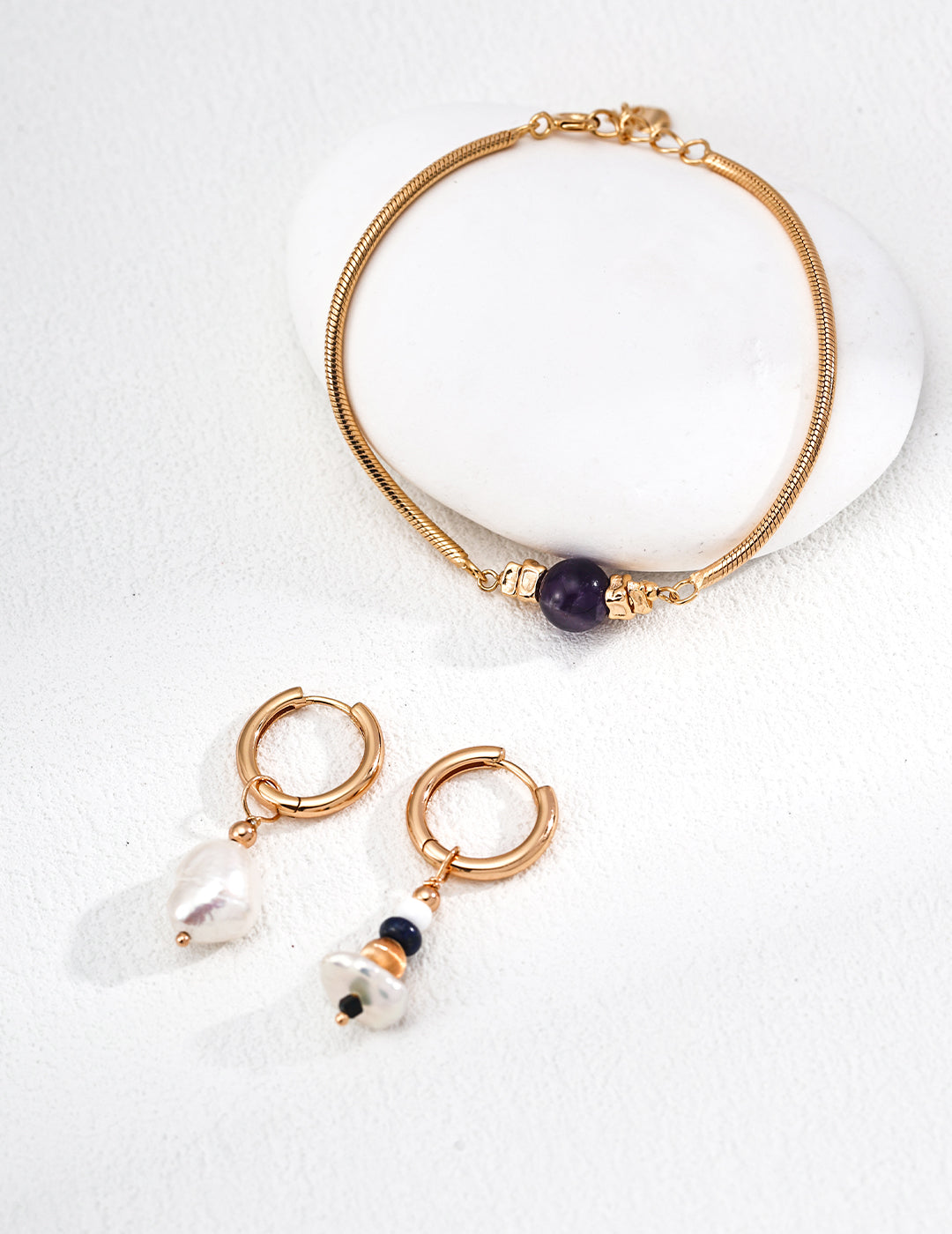Amethyst silver bracelet, authentic natural gemstone jewelry, unique handcrafted gift for her