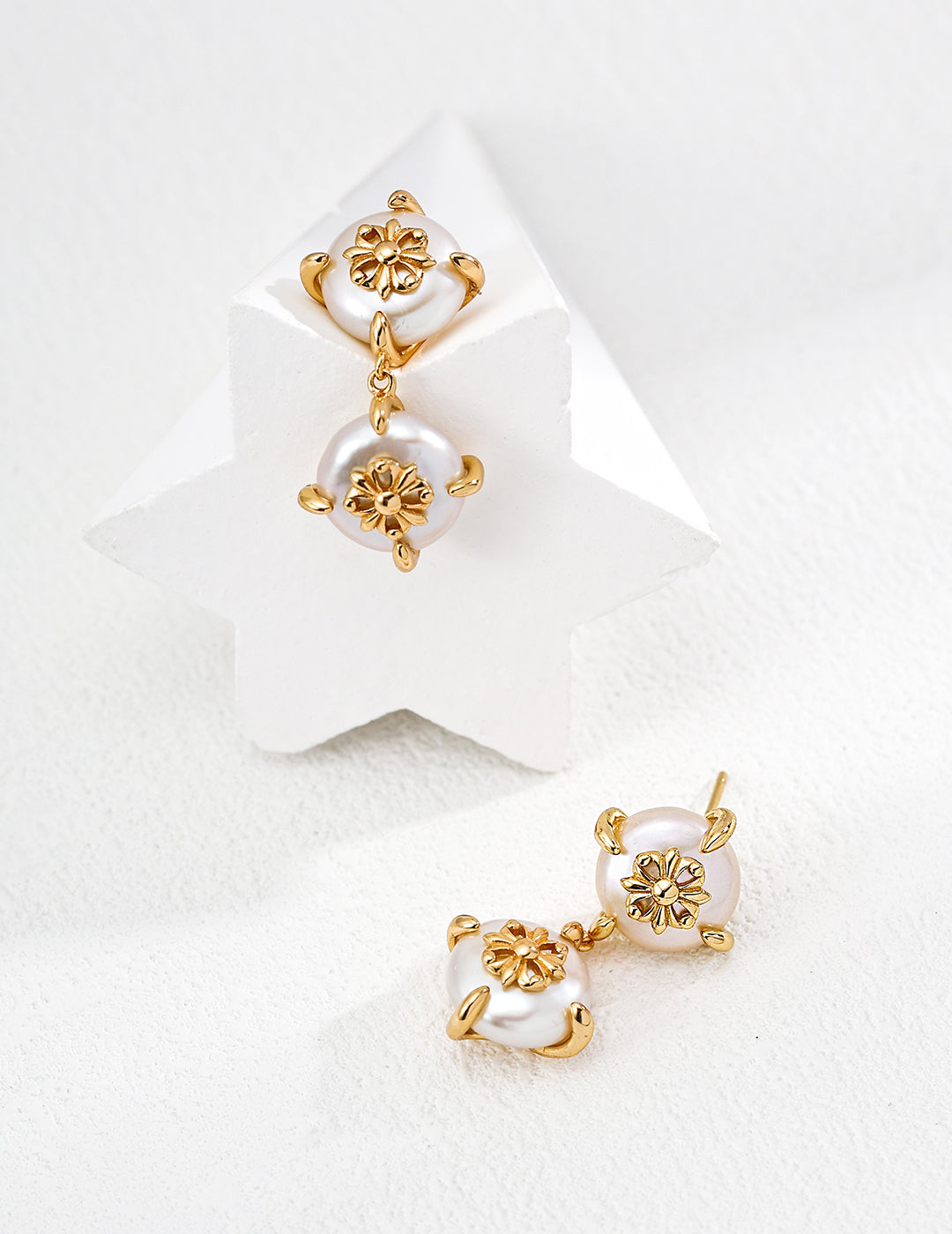 925 silver twin pearl vintage earrings, timeless handcrafted accessory