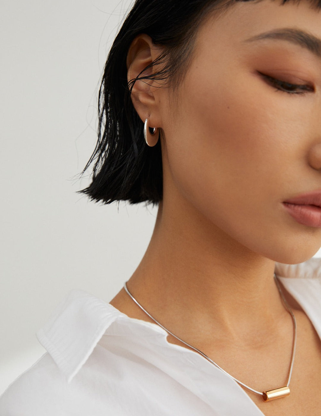 Delicate sterling silver classic hoops, versatile jewelry gift for her