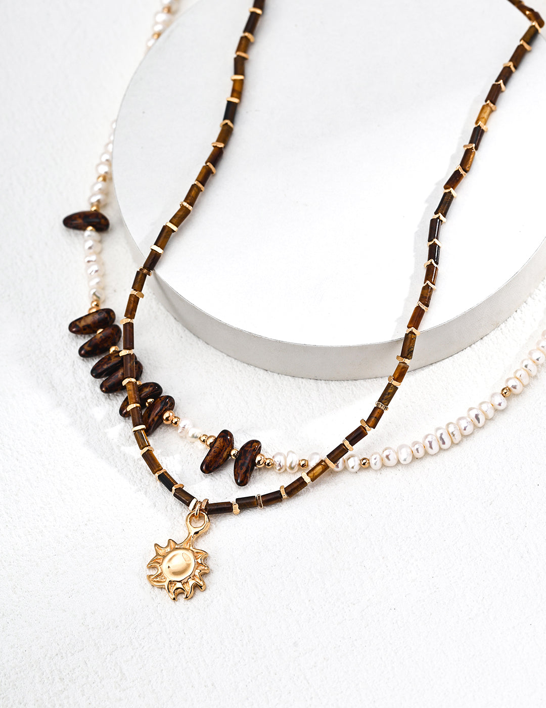 Elegant S925 Silver Natural Pearl and Czech Glass Necklace - Timeless Silver Necklace with Natural Pearls and Czech Glass Beads for a Sophisticated Jewelry Look