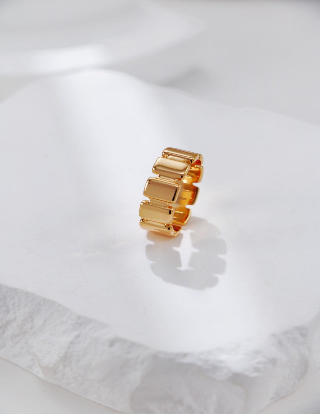 Delicate 925 silver checkerboard style ring, dainty gift for her