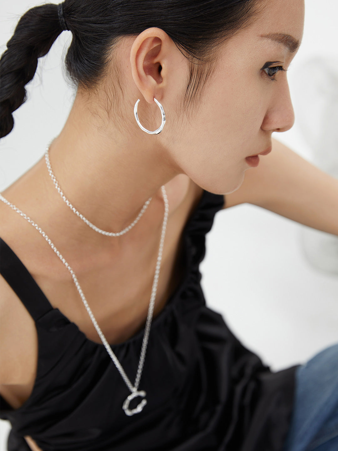 Delicate 925 silver minimalist earrings, versatile jewelry gift for her