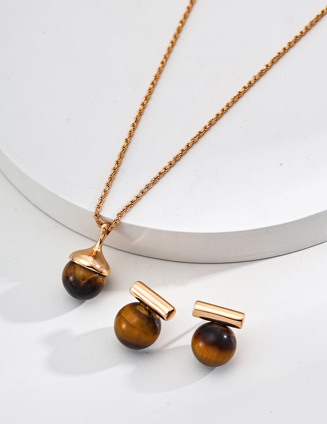 Elegant handcrafted gemstone earrings, tiger eye and onyx studs for everyday wear