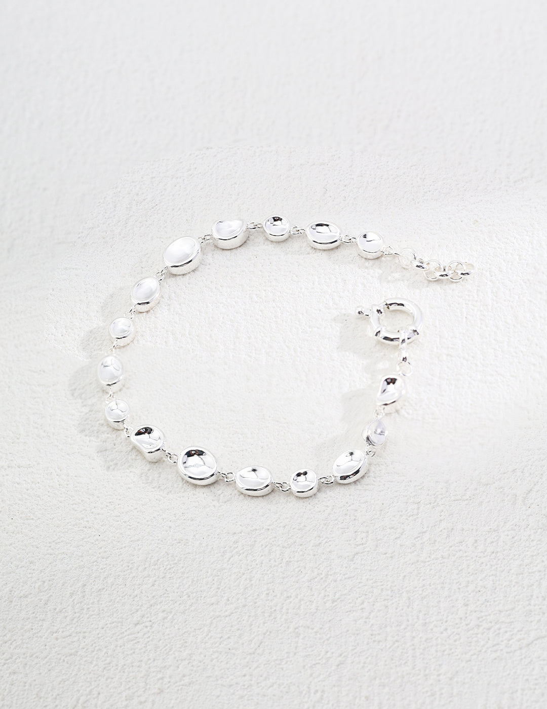 Minimalist solid silver chain bracelet, dainty everyday jewelry for women