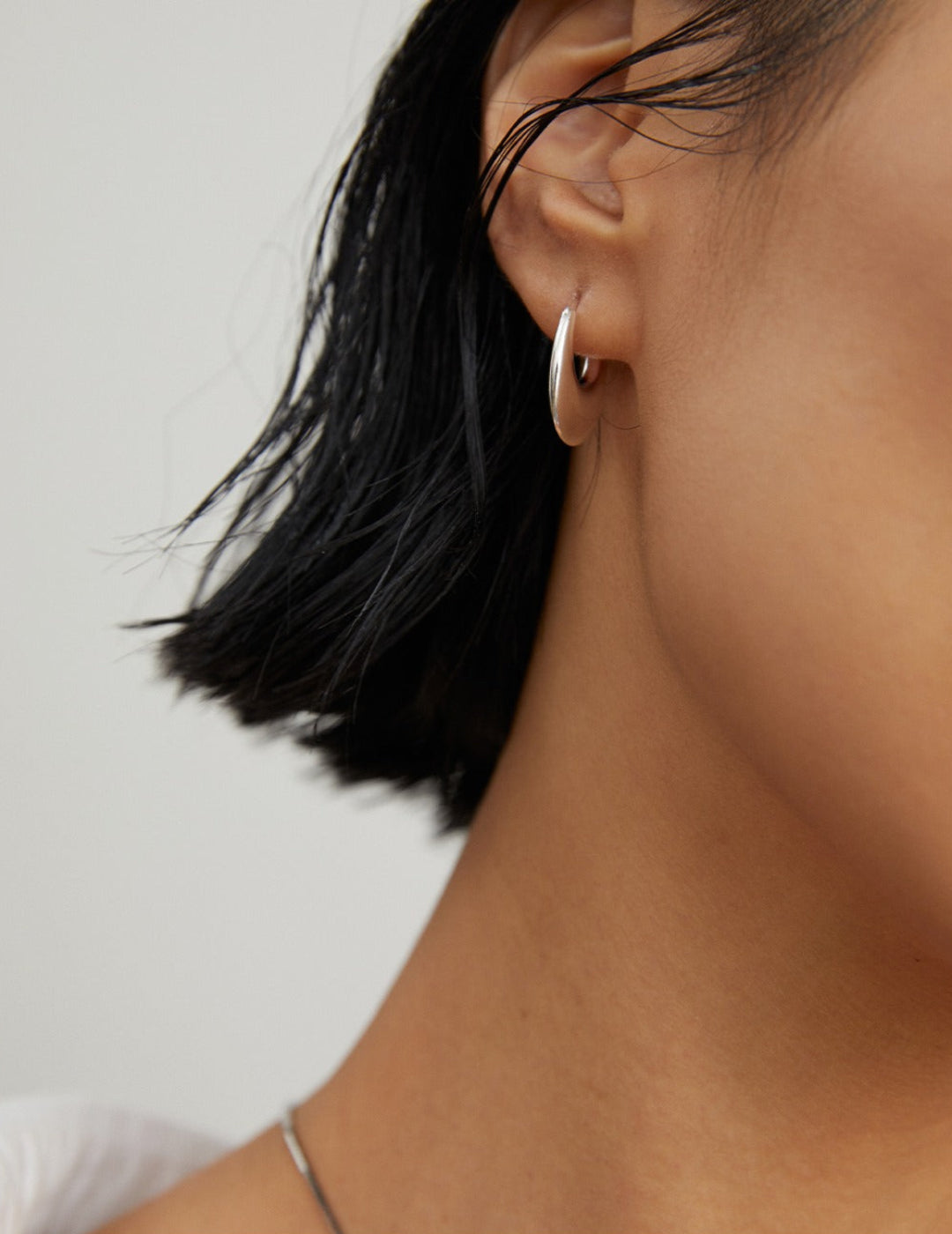 Handcrafted sterling silver round hoop earrings, chic modern style