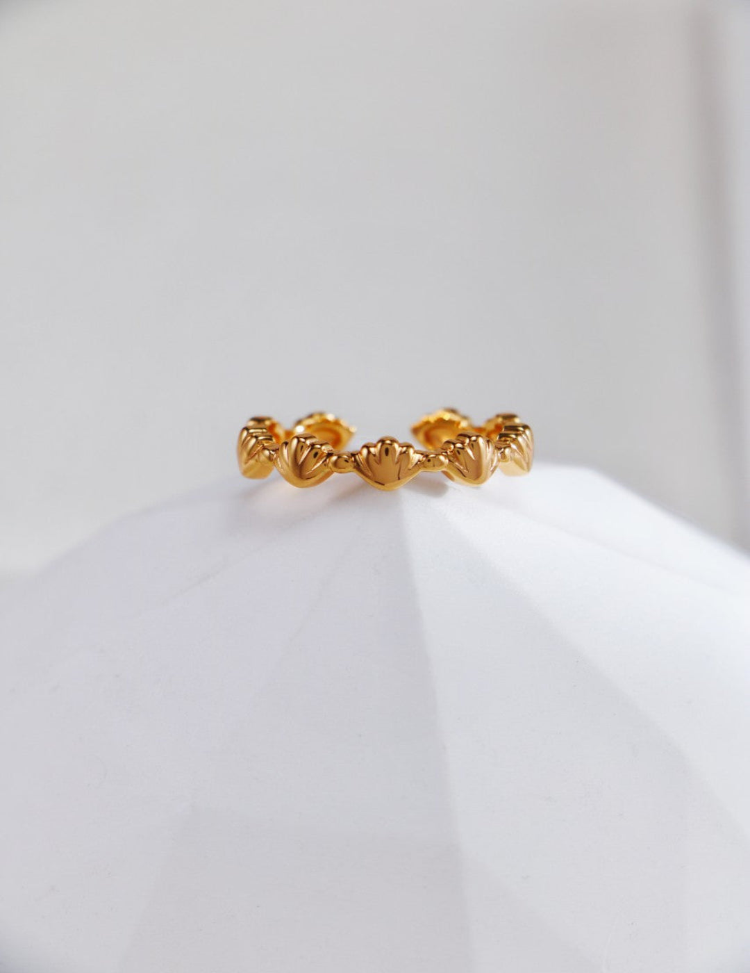 Classic 925 silver small shell ring, versatile minimalist jewelry design