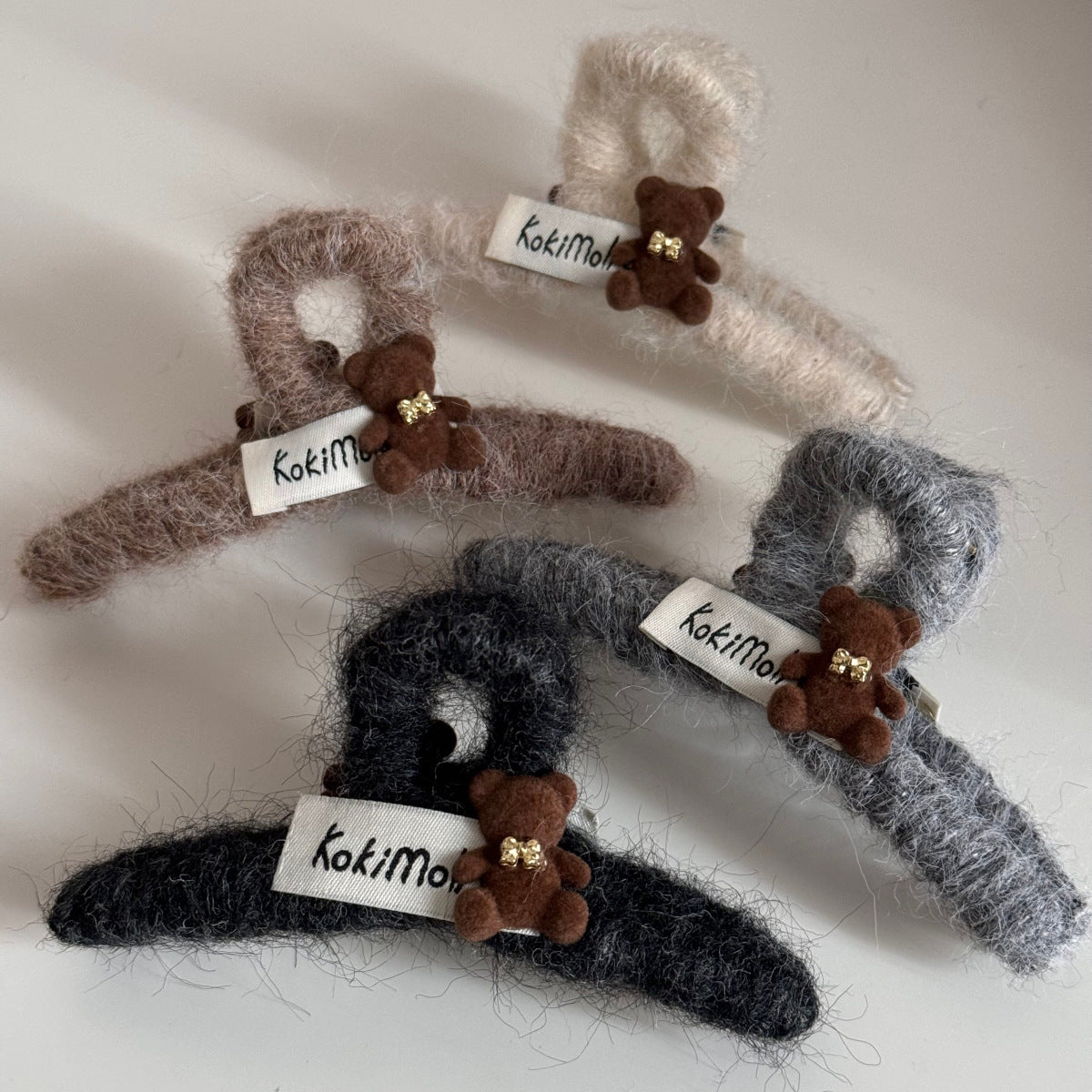 Autumn Winter Plush Bear Hair Claw