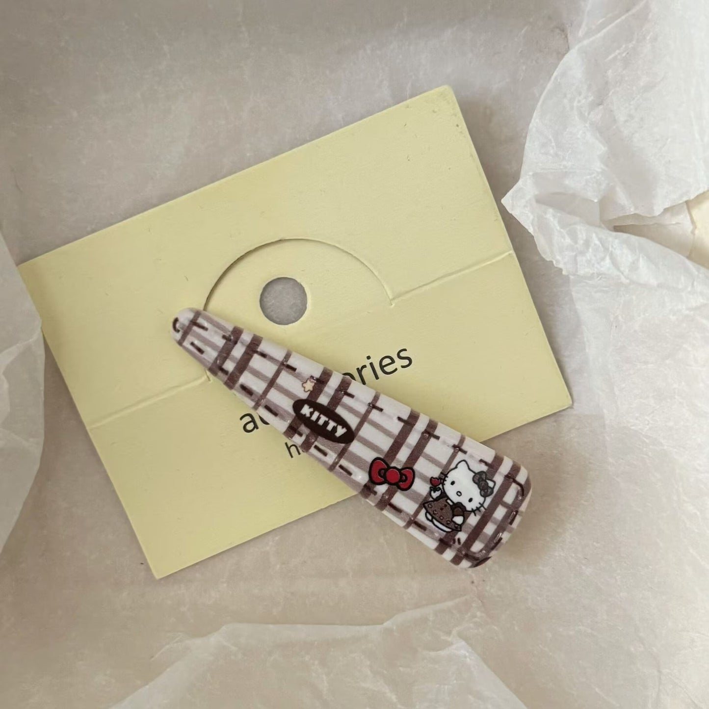 Brown Cat Triangle Hair Clip