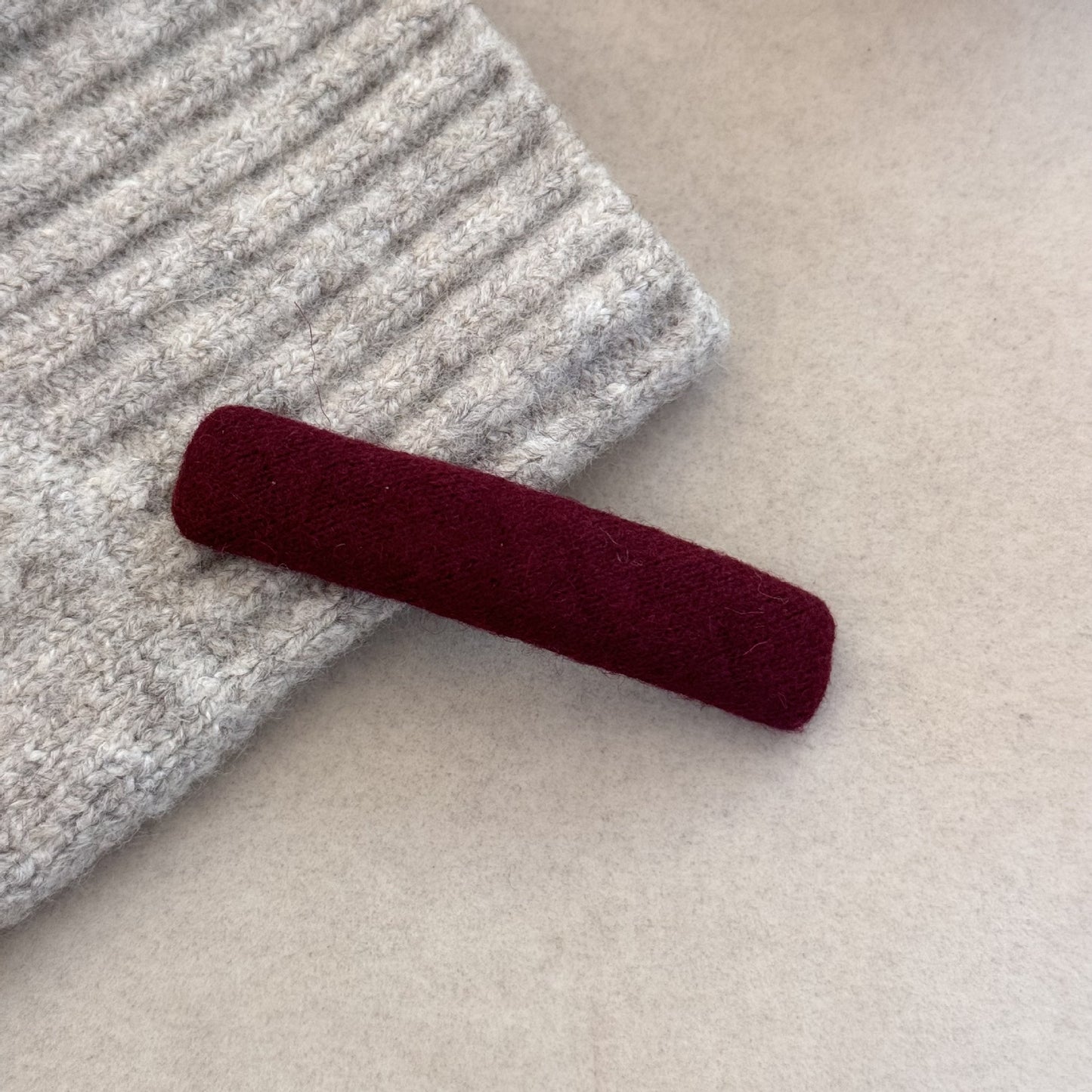 Colorful Flocked Wool Hair Clips