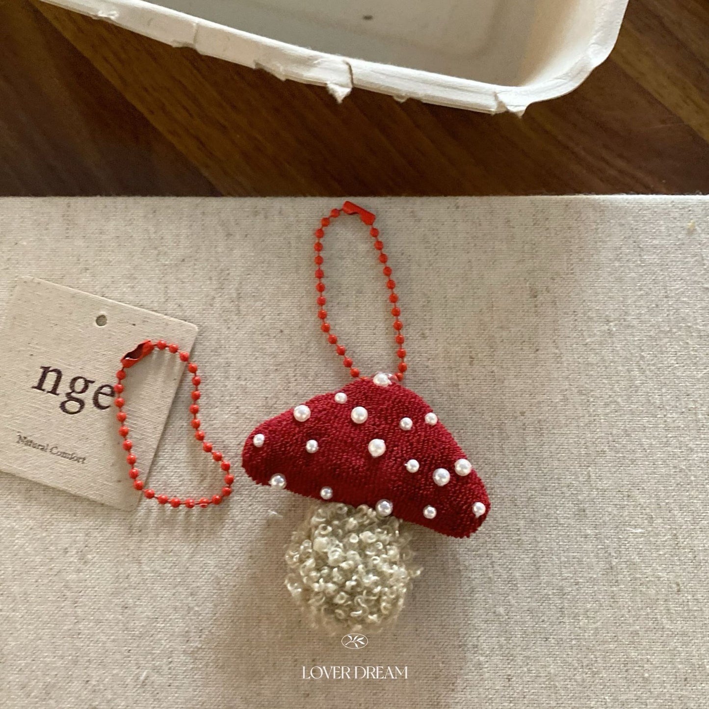 Red Christmas Bear & Cherry Keychain