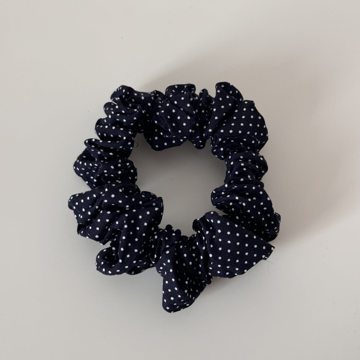 Polka Dot Ruffle Mini Scrunchie