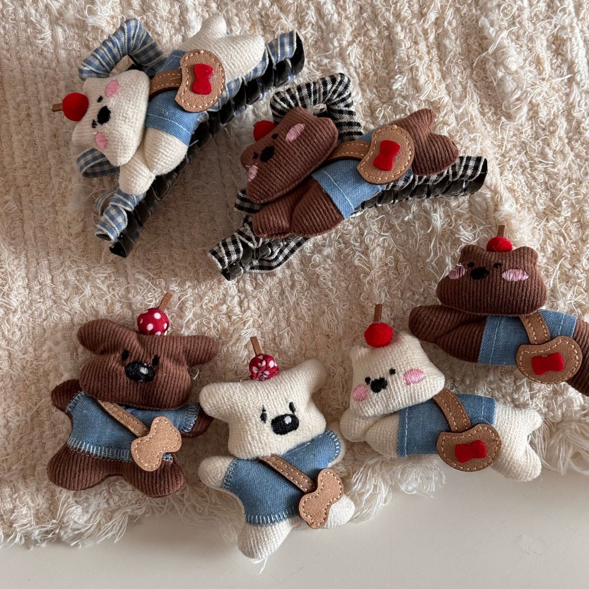 Cute Puppy Bow Claw Clip