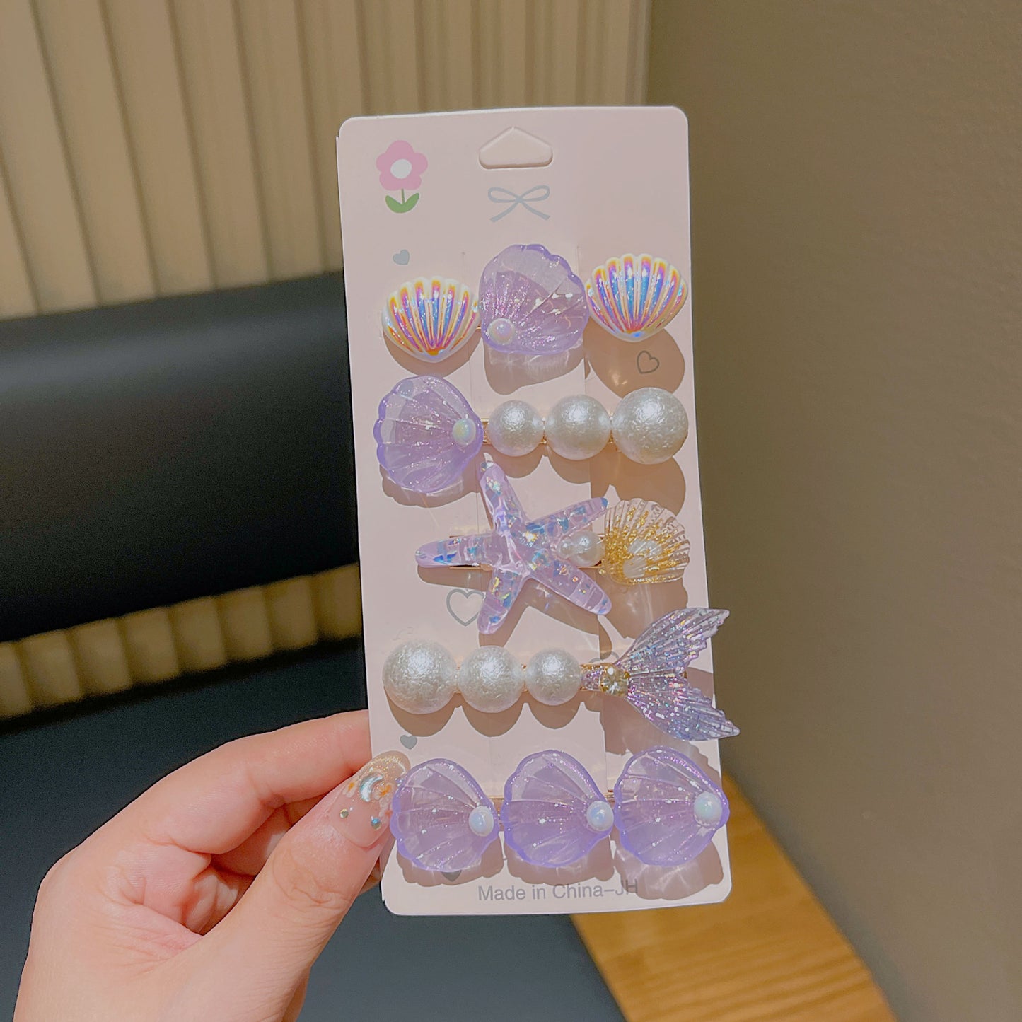 Cute Shell Pearl Hair Clip