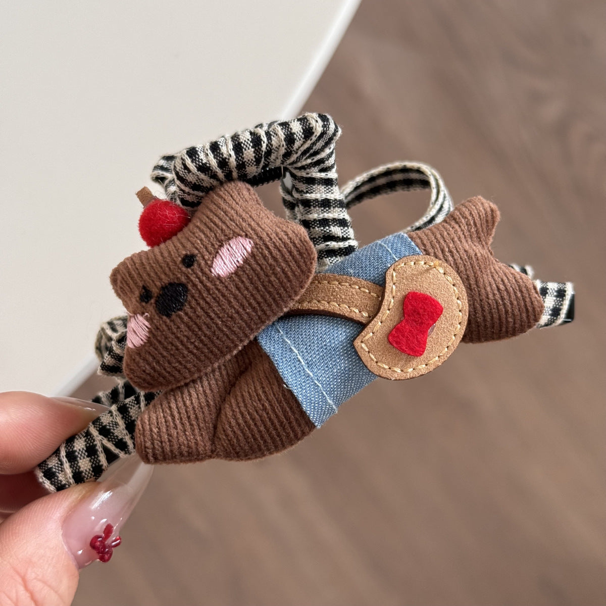 Cute Puppy Bow Claw Clip