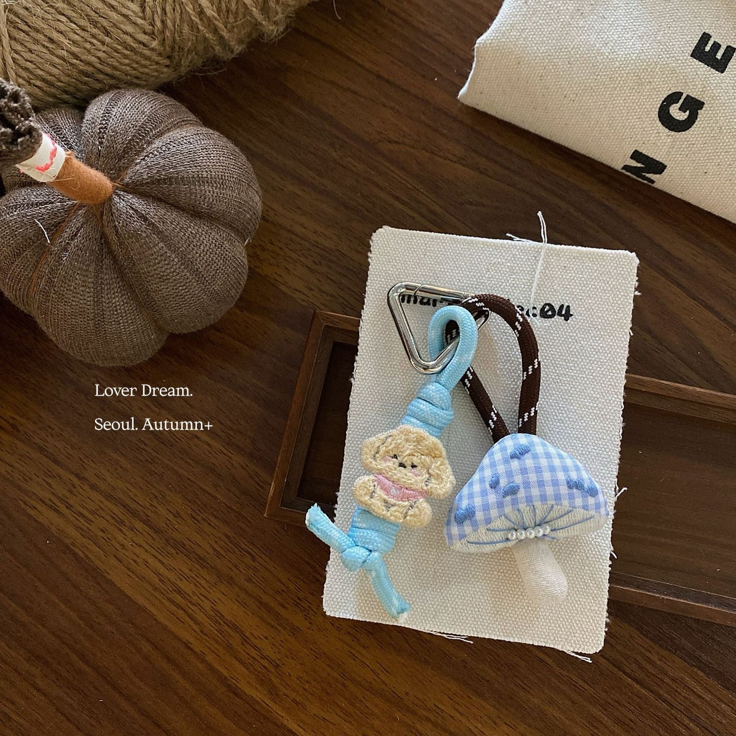 Blue Dog Heart Keychain