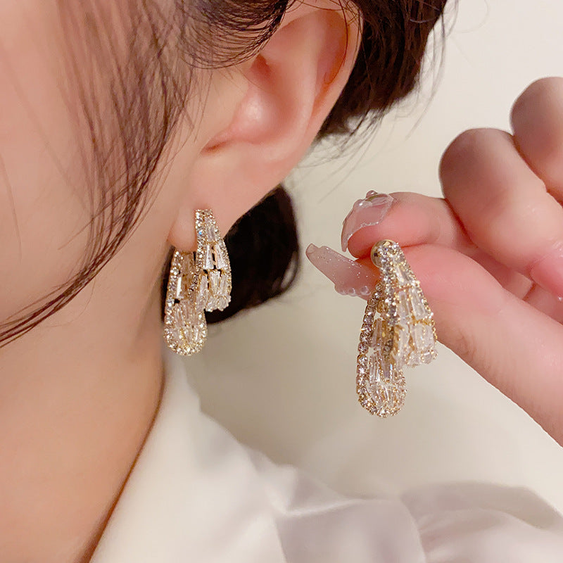 Chic Aura — S925 Silver Front & Back Earrings